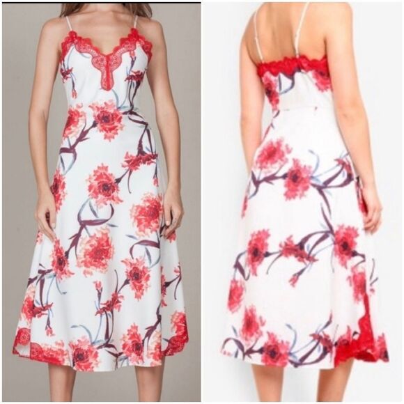 Anthropologie Dresses & Skirts - 🔹️Anthropologie Foxiedox White Floral Print Lacy Juliet Sleeveless Dress Small